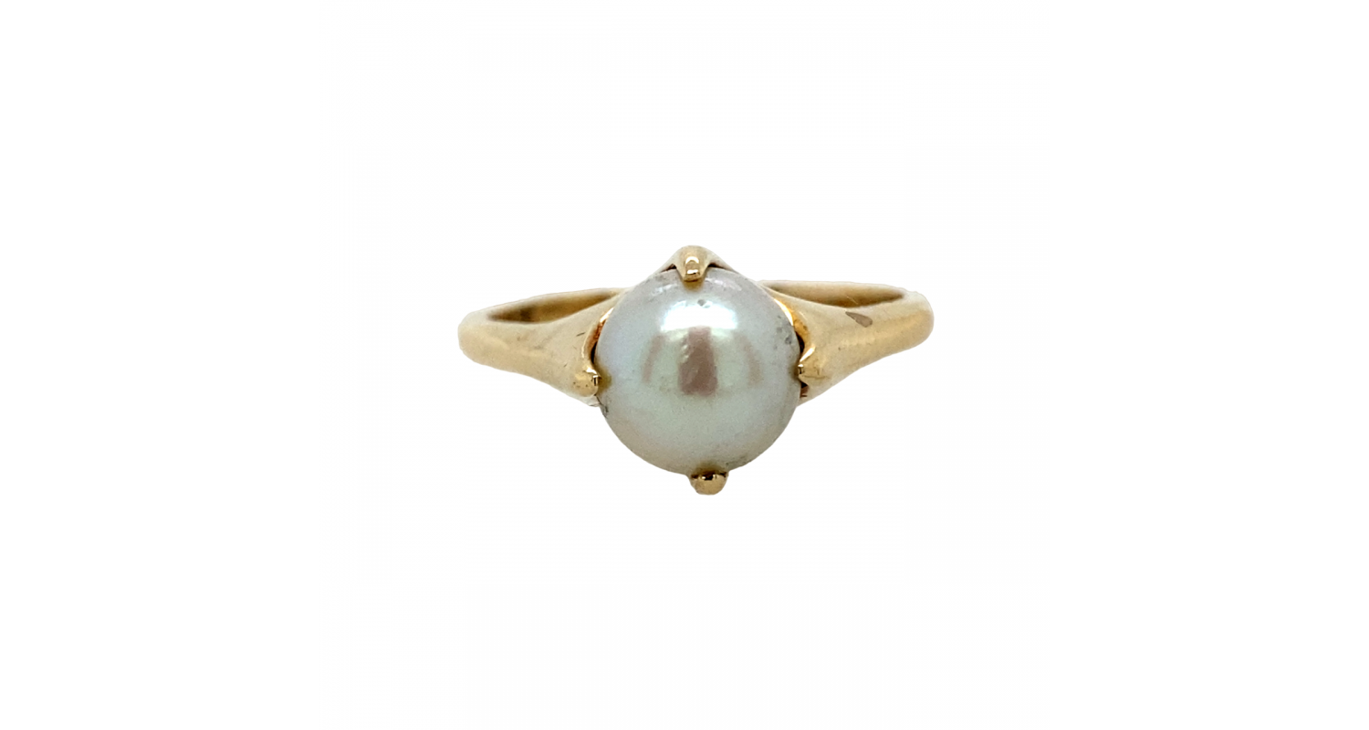 9ct Yellow Gold Cultured Pearl Ring