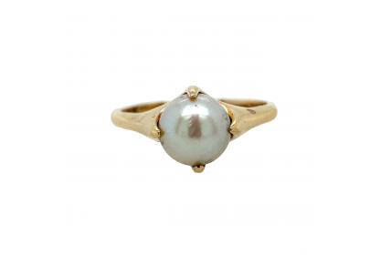 9ct Yellow Gold Cultured Pearl Ring