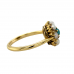 9ct Yellow Gold Pearl & Turquoise Ring