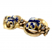 14ct Yellow Gold Seed Pearl Enamel Brooch