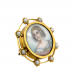 9ct Yellow Gold 1920 Pearl Mourning Brooch