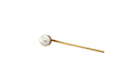 9ct Yellow Gold Pearl Tie Pin