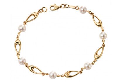 9ct Yellow Gold Freshwater Pearl Bracelet