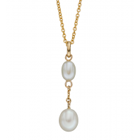 9ct Yellow Gold Freshwater Pearl Tier Drop Necklace