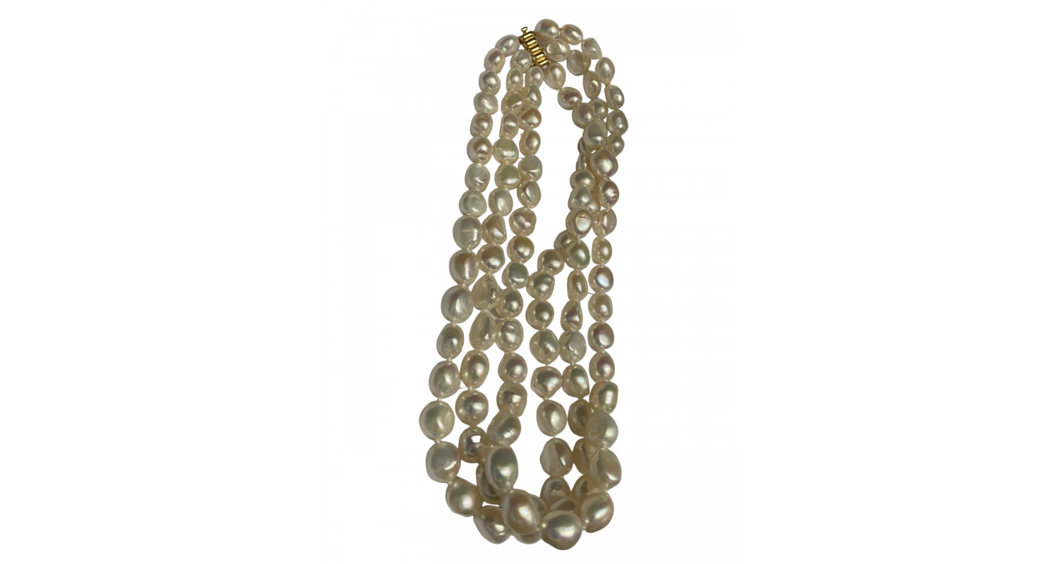 9ct Yellow Gold Freshwater Pearl Necklace