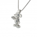 18ct White Gold Diamond Mickey Mouse Necklace