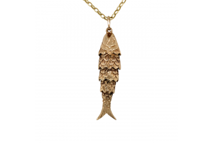 9ct Yellow Gold Fish Necklace