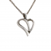 9ct White Gold Diamond Heart Necklace