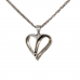 9ct White Gold Diamond Heart Necklace