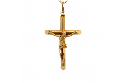 9ct Yellow Gold Crucifix Necklace