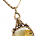 9ct Yellow Gold Spinning Quartz Fob Necklace