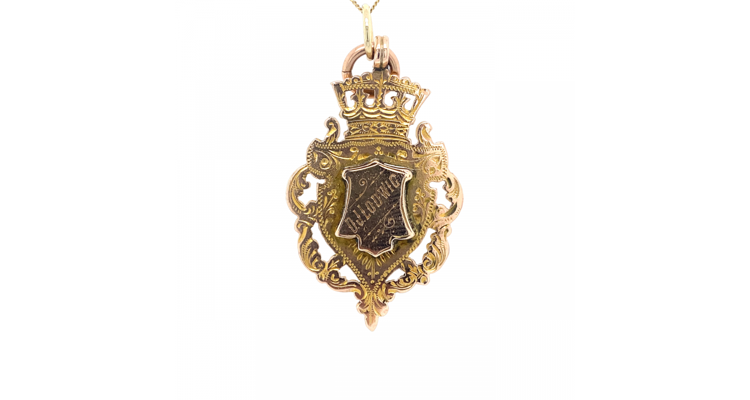 9ct Yellow Gold 1903 Shield Necklace