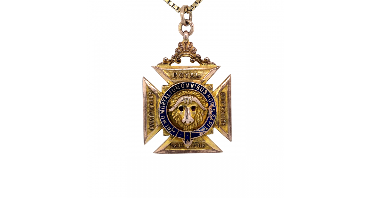 9ct Gold RAOB 1930 Masonic Order of Merit Necklace