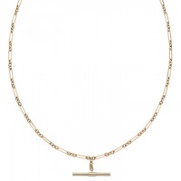 9ct Yellow Gold T-Bar Necklace