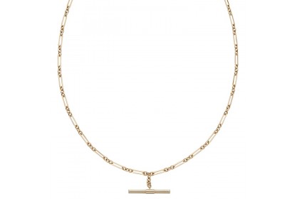 9ct Yellow Gold T-Bar Necklace