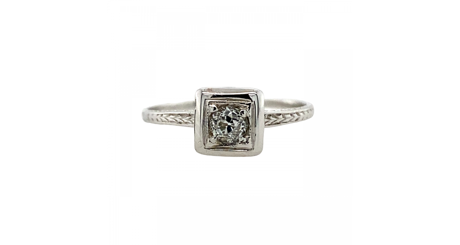 Platinum 0.15ct Diamond Solitaire Ring