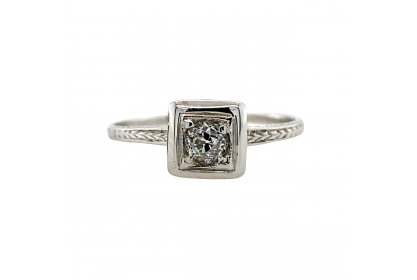 Platinum 0.15ct Diamond Solitaire Ring