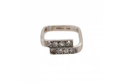 9ct White Gold 0.40ct Old Cut Diamond Ring