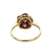 9ct Yellow Gold 1973 Ruby Cluster Ring