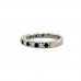 Platinum Diamond & Sapphire 1/2 Eternity Ring