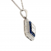 18ct White Gold Sapphire & Diamond Pendant