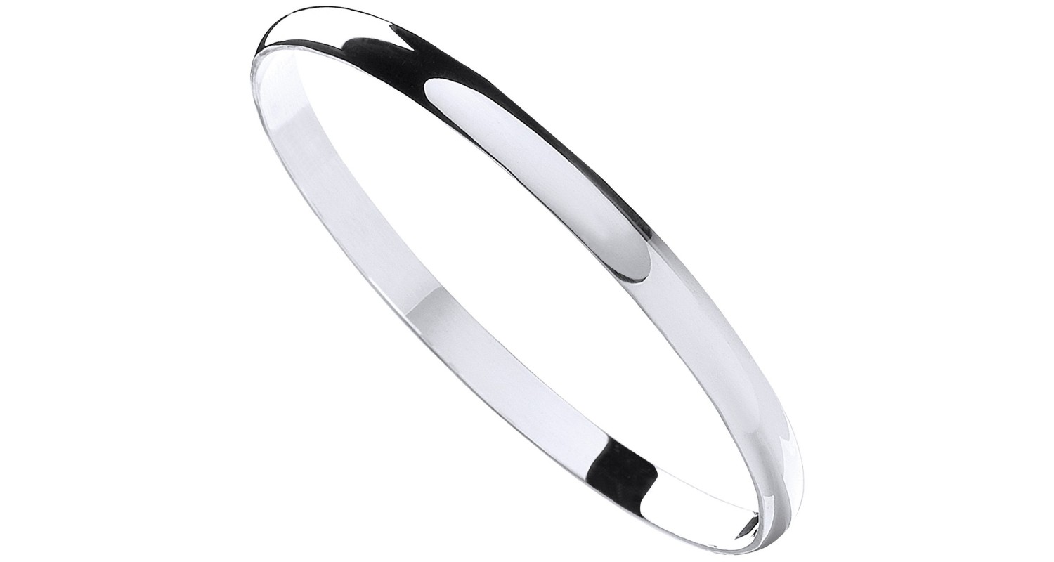 Sterling Silver 6mm Solid Slave Bangle