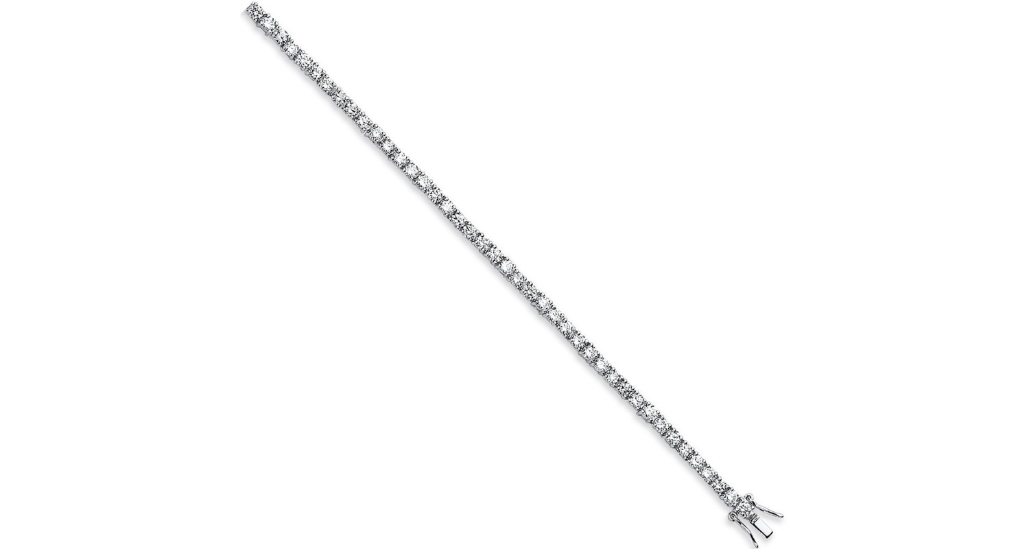 Sterling Silver CZ Set Tennis Bracelet