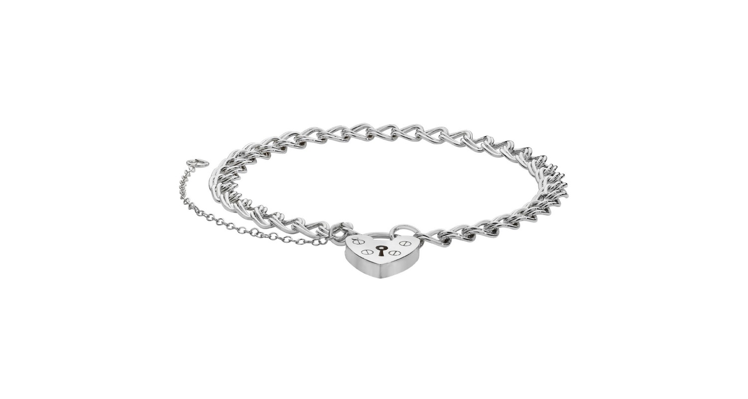 Sterling Silver Ladies Classic Charm Bracelet