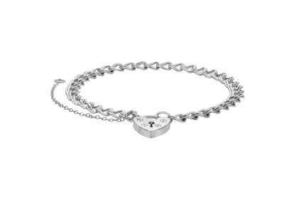 Sterling Silver Ladies Classic Charm Bracelet