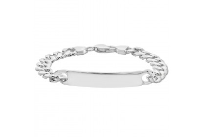 Sterling Silver Mens ID Bracelet