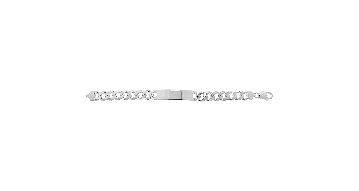 Sterling Silver Mens ID Bracelet