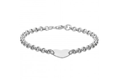 Sterling Silver Heart Detail Bracelet