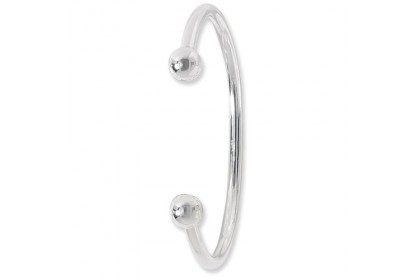 Sterling Silver Mens Torque Bangle