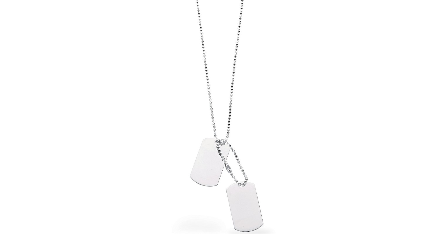 Sterling Silver Double Dog Tag Necklace