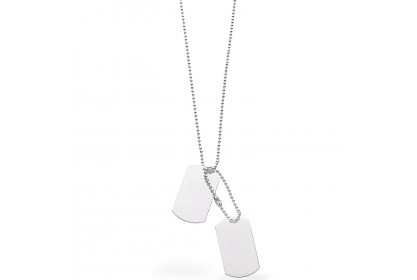 Sterling Silver Double Dog Tag Necklace