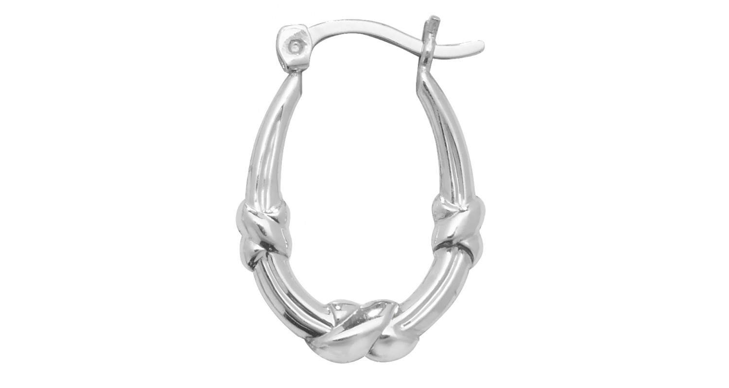 Sterling Silver Creole Hoop Earrings