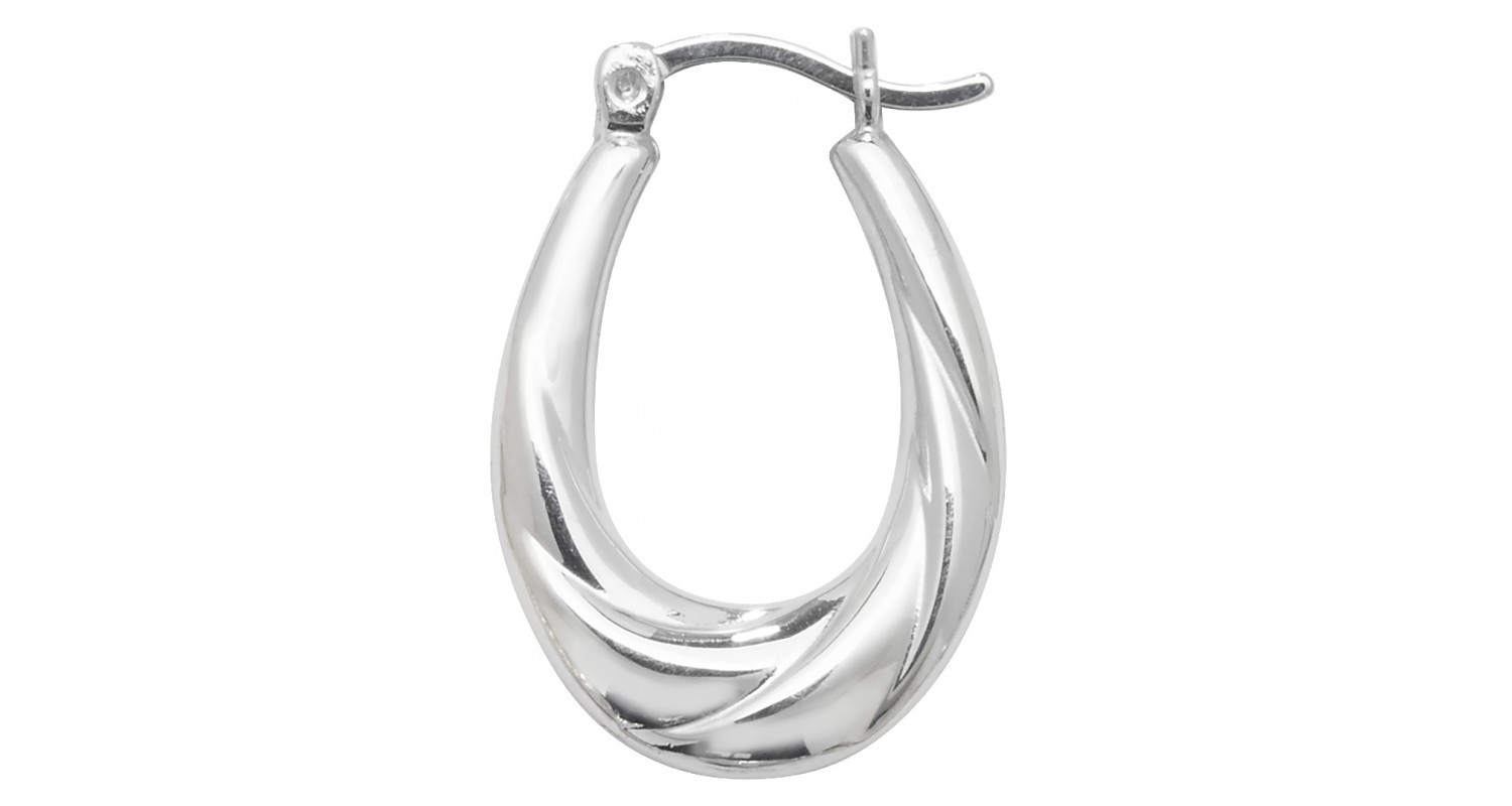 Sterling Silver Creole Hoop Earrings