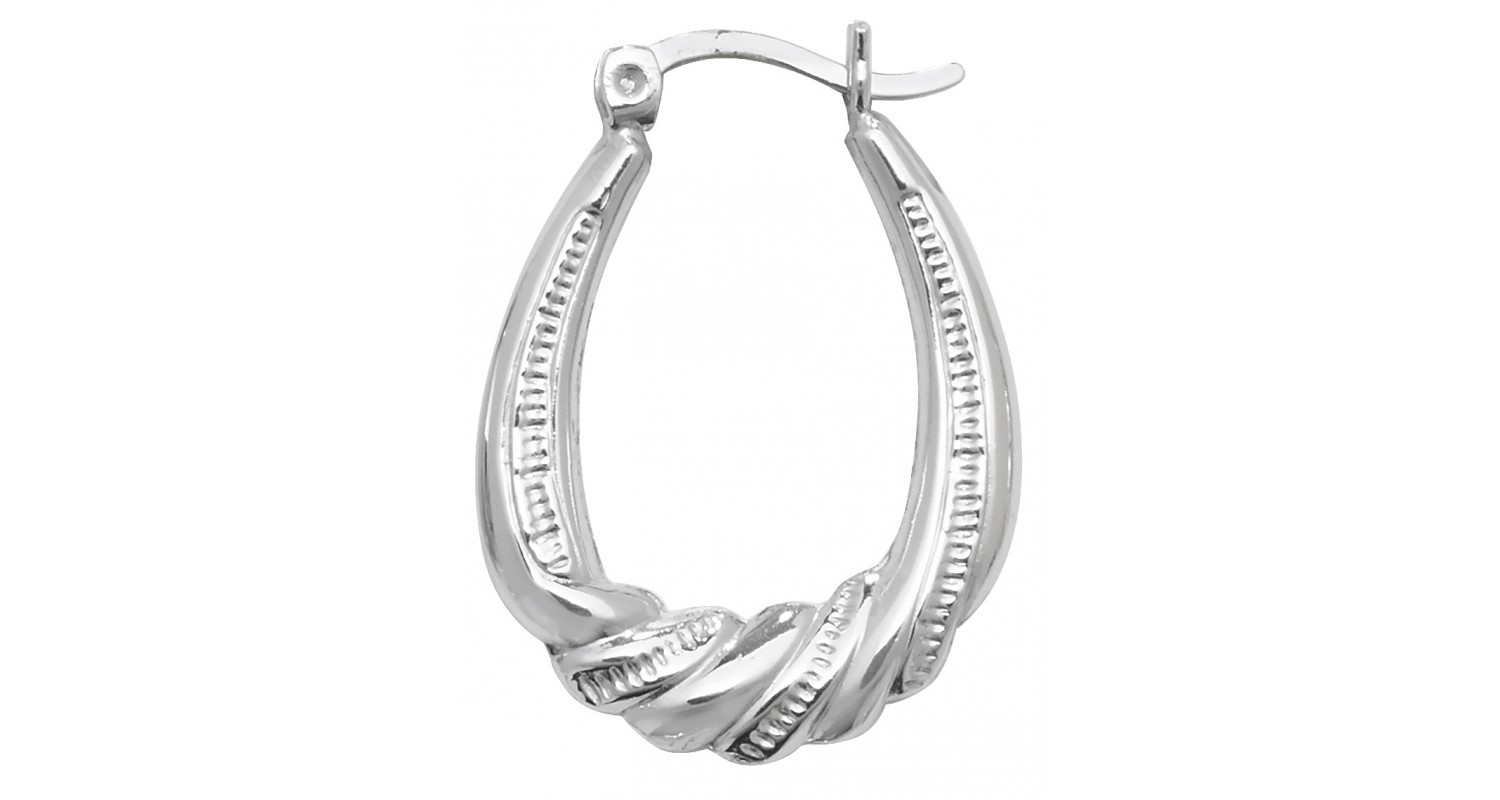 Sterling Silver Creole Hoop Earrings