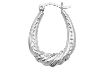 Sterling Silver Creole Hoop Earrings