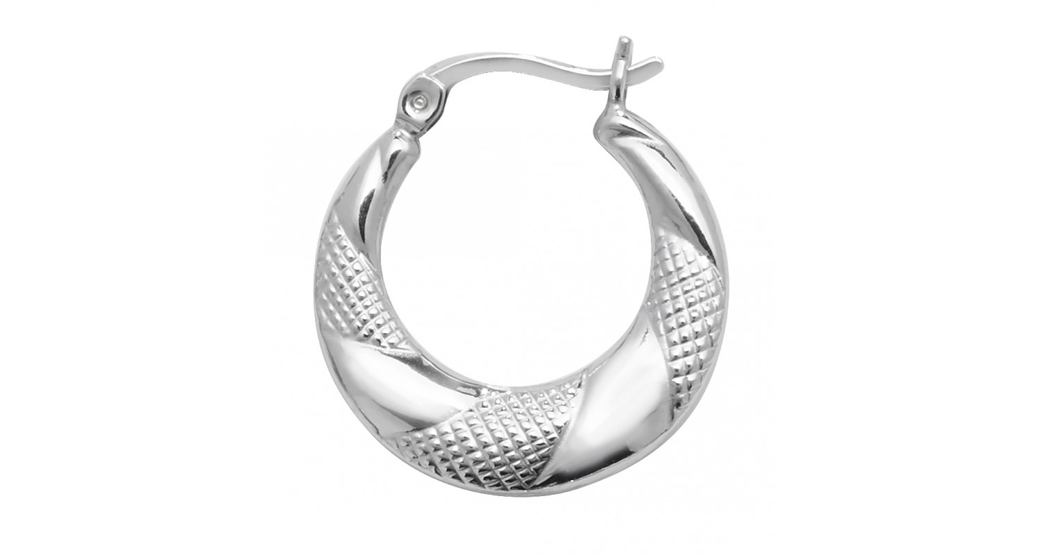 Sterling Silver Creole Hoop Earrings