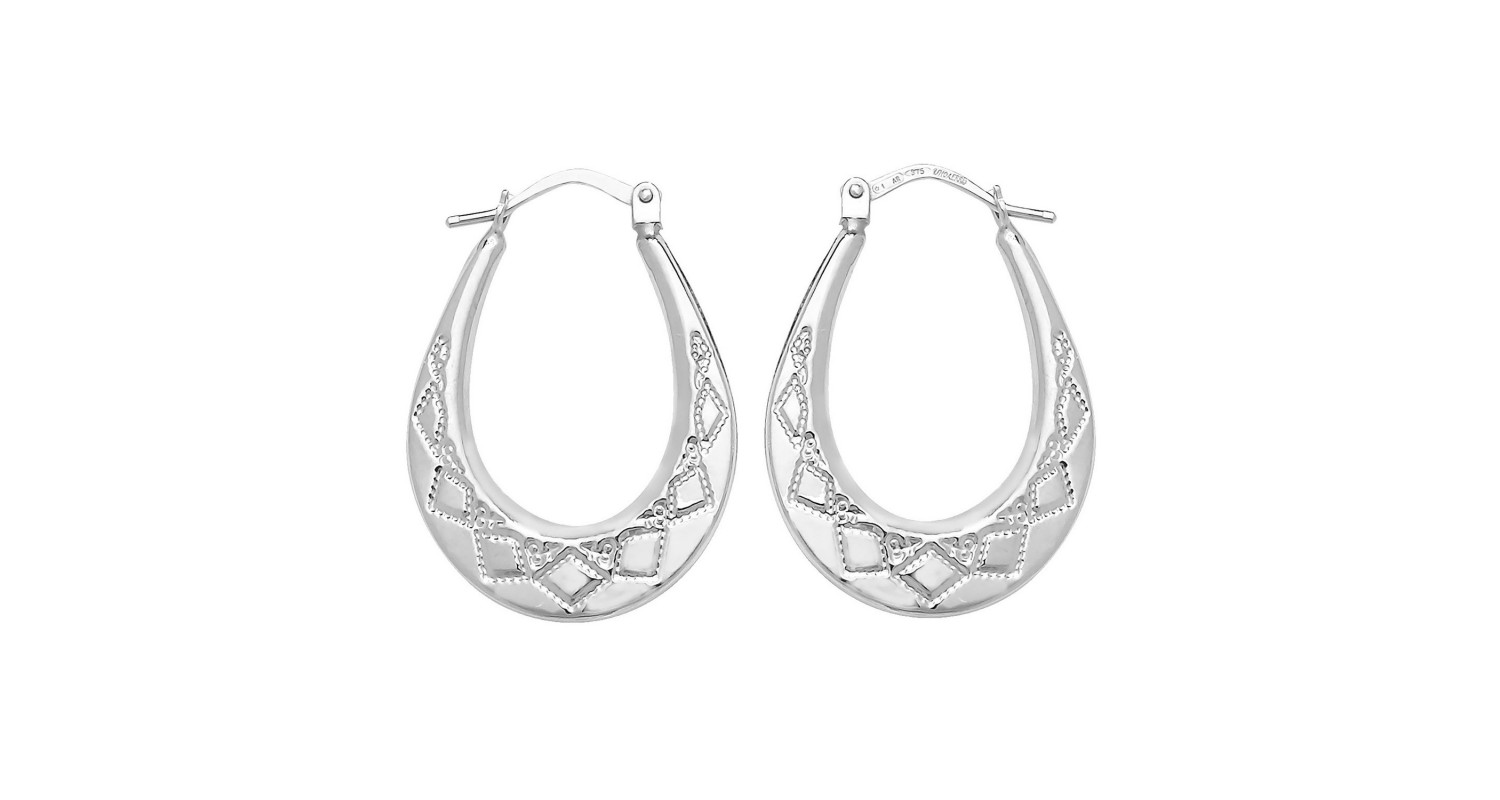 Sterling Silver Creole Hoop Earrings