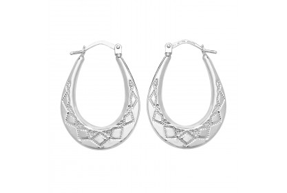 Sterling Silver Creole Hoop Earrings