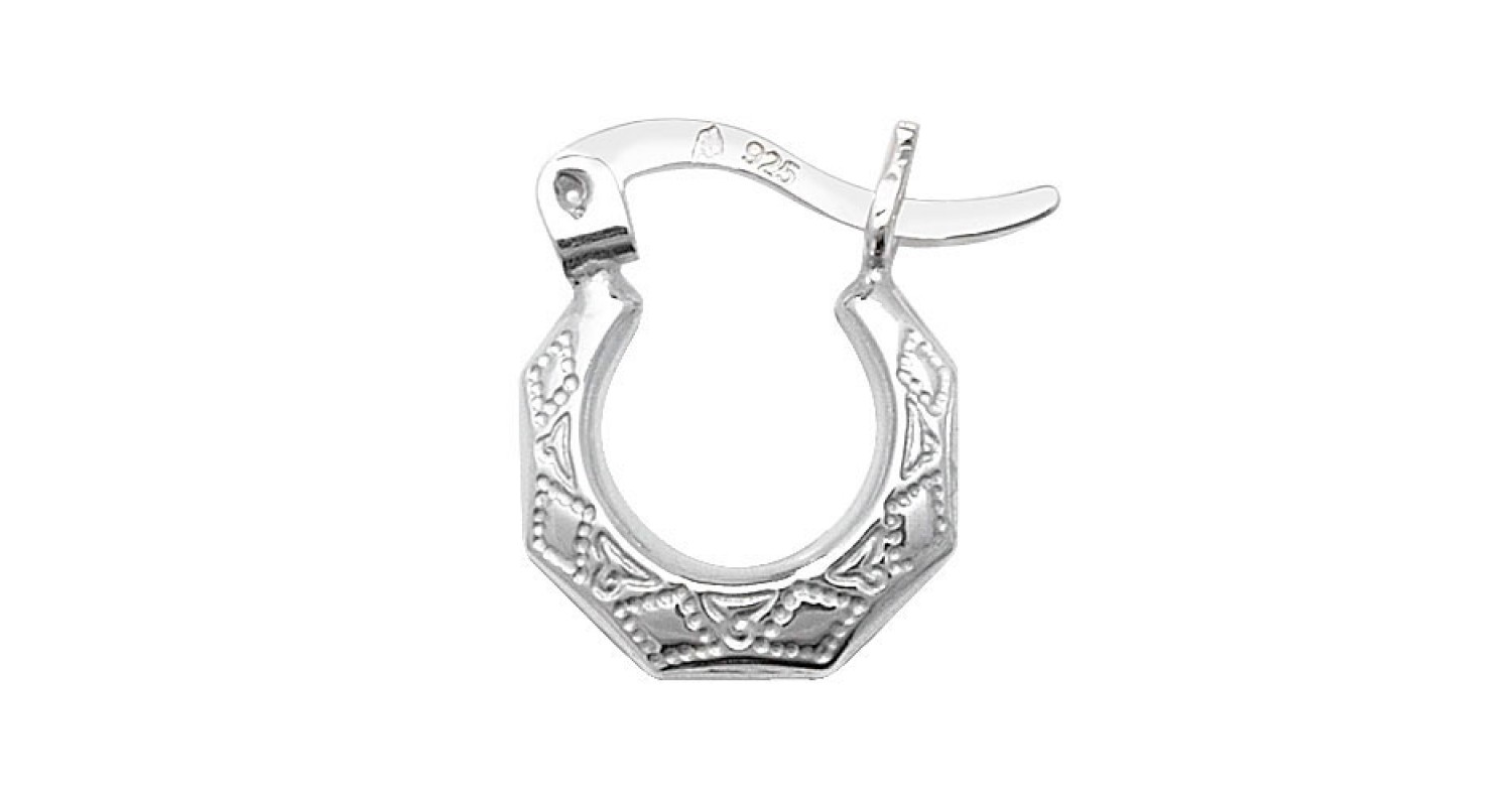 Sterling Silver Creole Hoop Earrings