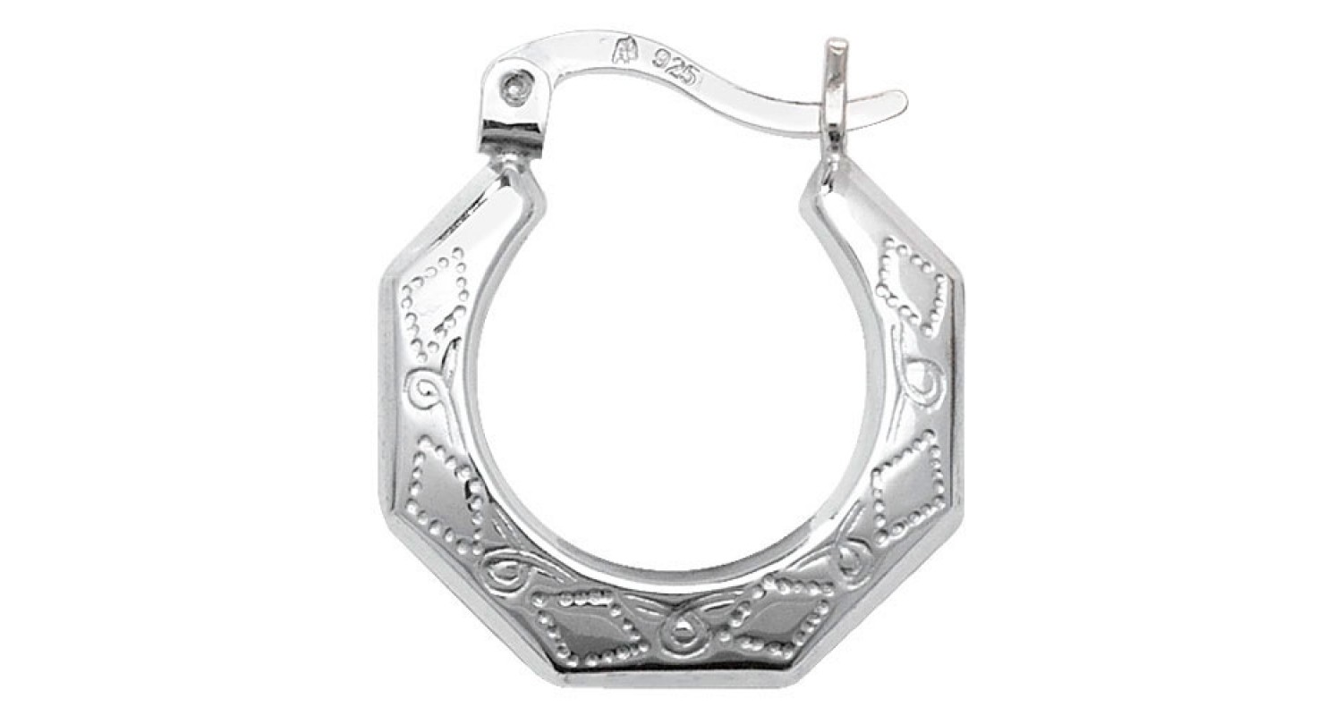 Sterling Silver Creole Hoop Earrings