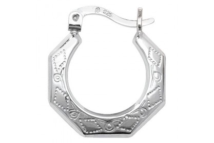 Sterling Silver Creole Hoop Earrings