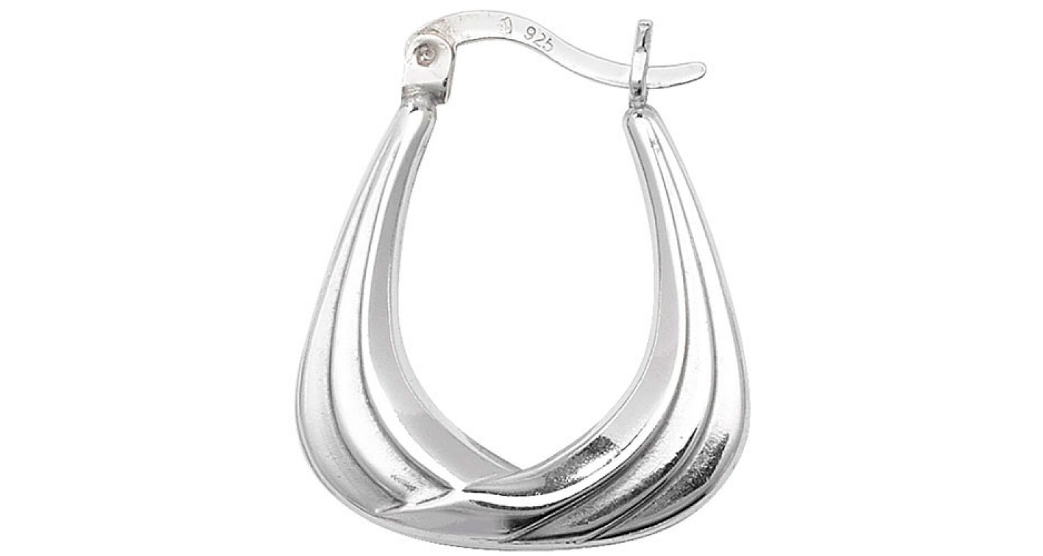 Sterling Silver Creole Hoop Earrings