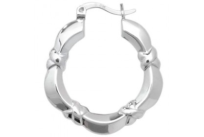 Sterling Silver Creole Hoop Earrings