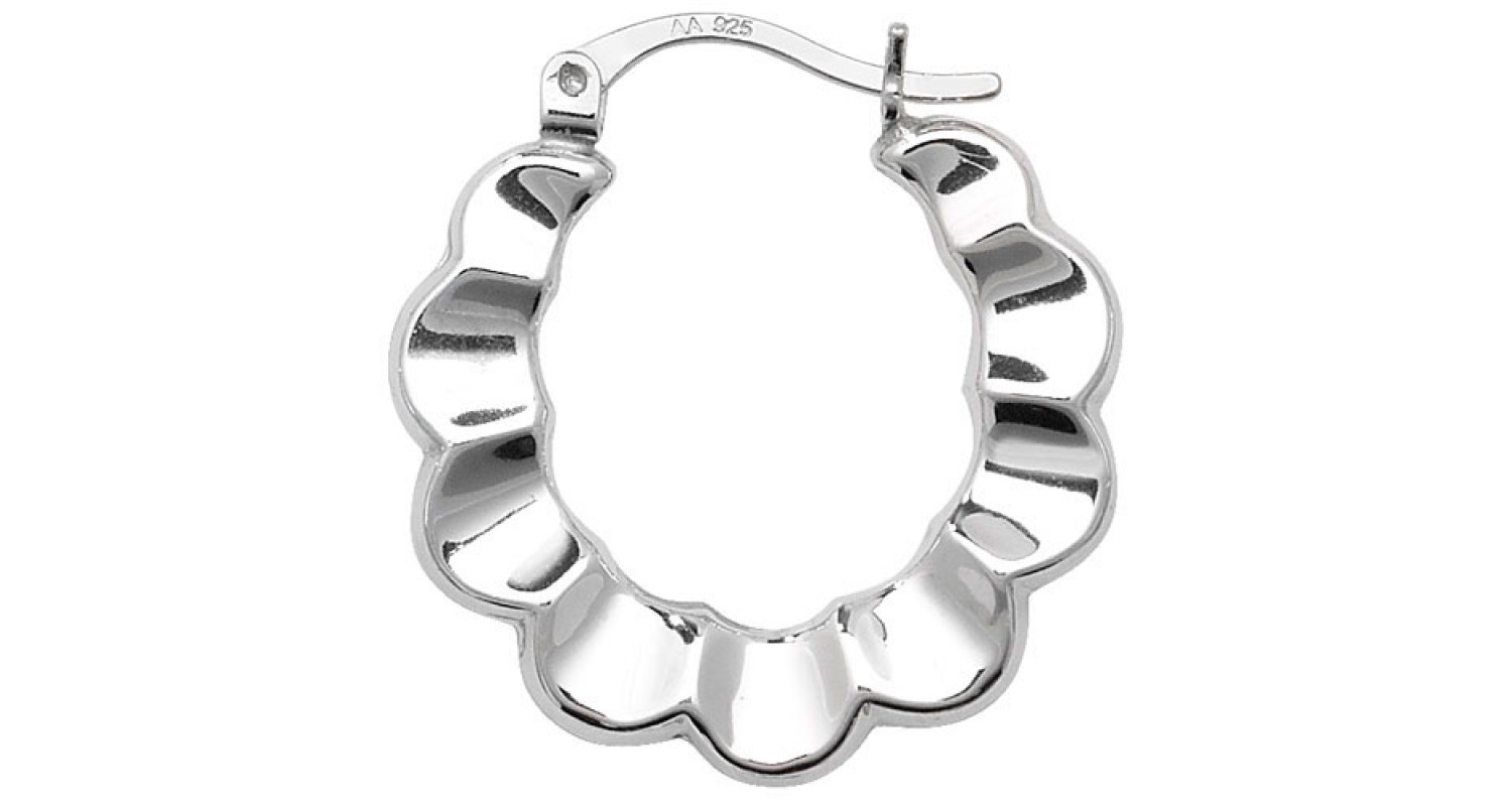 Sterling Silver Creole Hoop Earrings