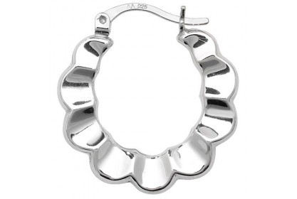 Sterling Silver Creole Hoop Earrings