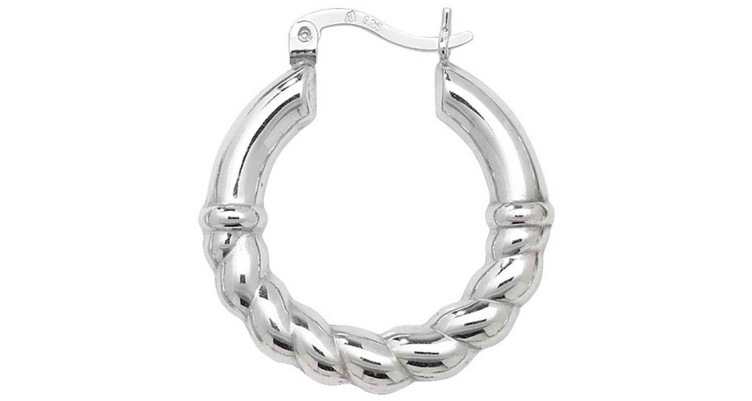 Sterling Silver Creole Hoop Earrings